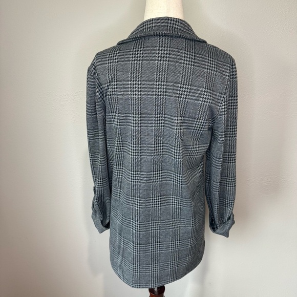 Becool Plaid Open Front Blazer - Size S - Picture 4 of 6